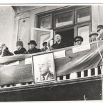 Nicolae Ceausescu la un miting în Constanța - 1946
